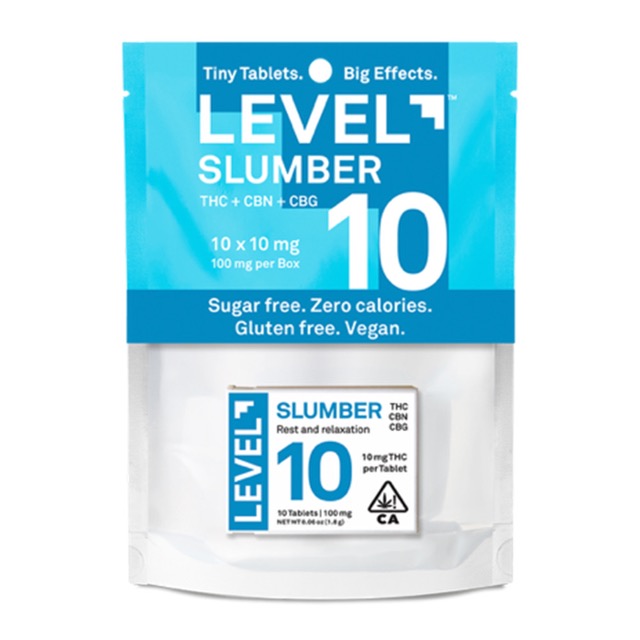 LEVEL: SLUMBER TABLETS 100MG(THC:CBN:CBG) 10PK - 100 mg