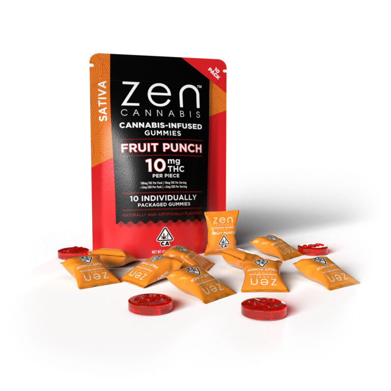 ZEN: SATIVA FRUIT PUNCH 100MG GUMMIES