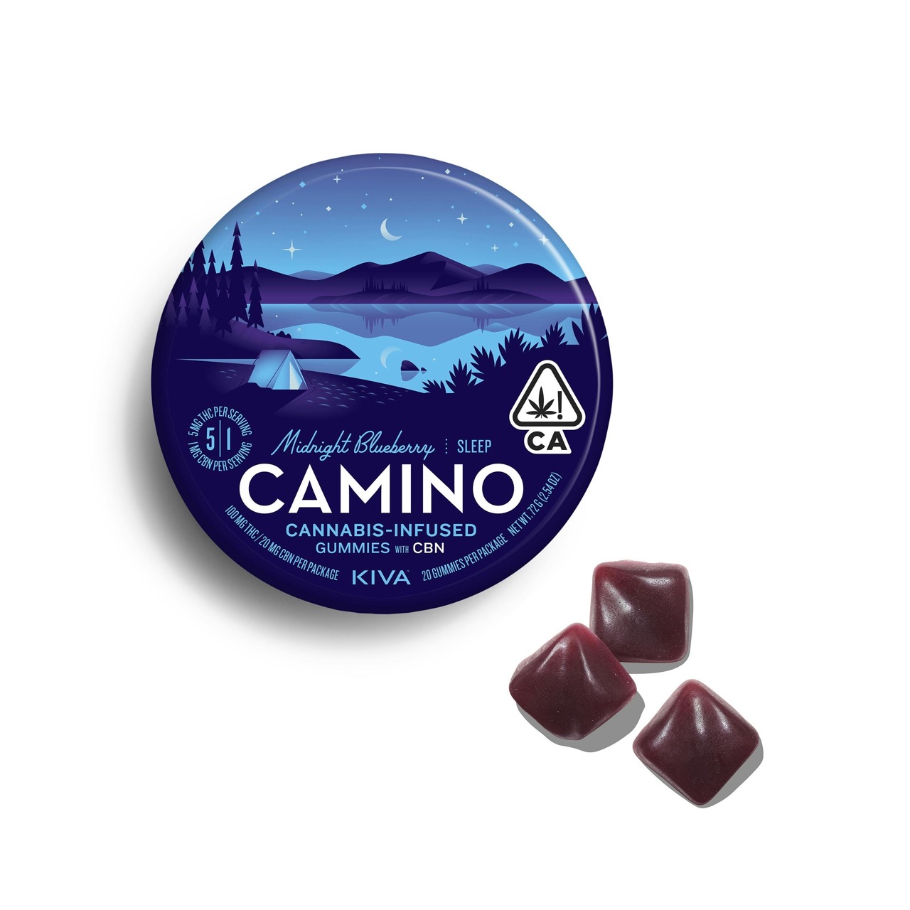 CAMINO: MIDNIGHT BLUEBERRY 'SLEEP' 5:1 CBN GUMMIES 20PK