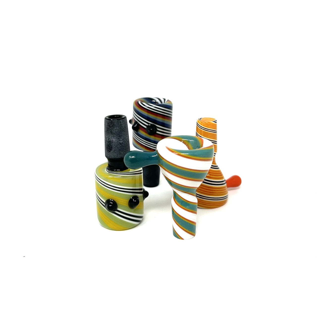 STRIPED 14MM BOWL (ASSORTED COLORS)