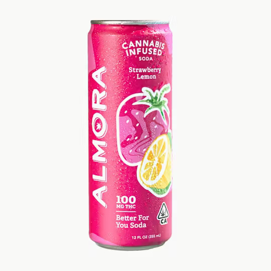 ALMORA: STRAWBERRY LEMON PREBIOTIC SODA