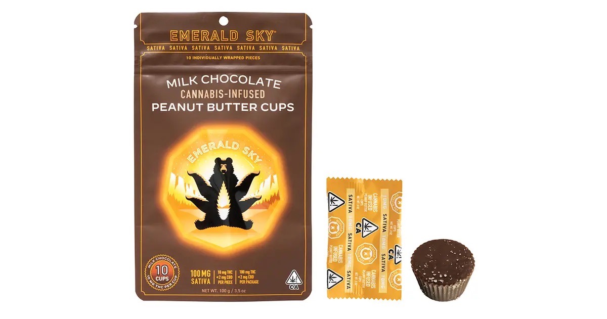 EMERALD SKY: PEANUT BUTTER CUPS SATIVA 10PK 100MG