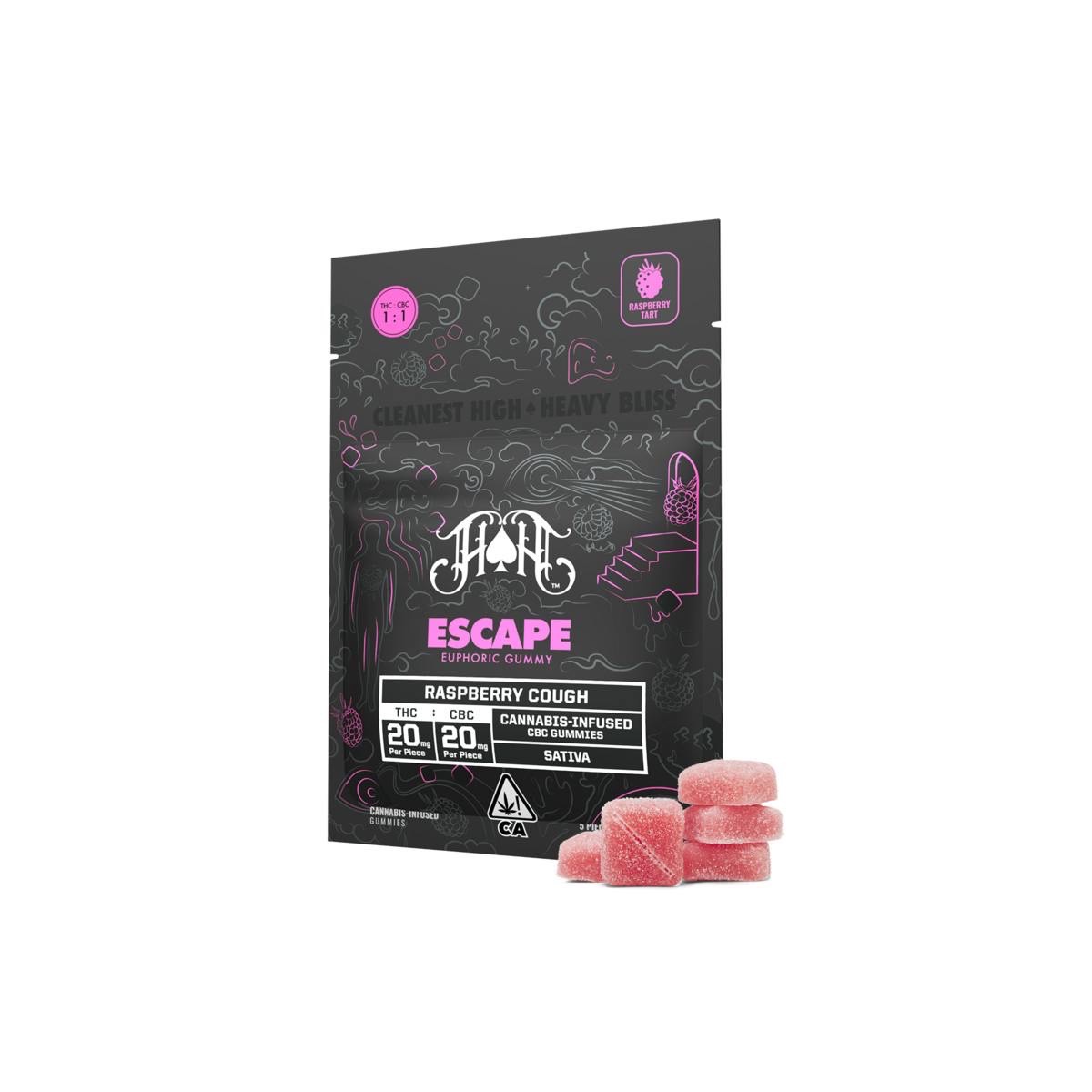 HEAVY HITTERS: RASPBERRY COUGH CBC ESCAPE 100MG GUMMY 5PK
