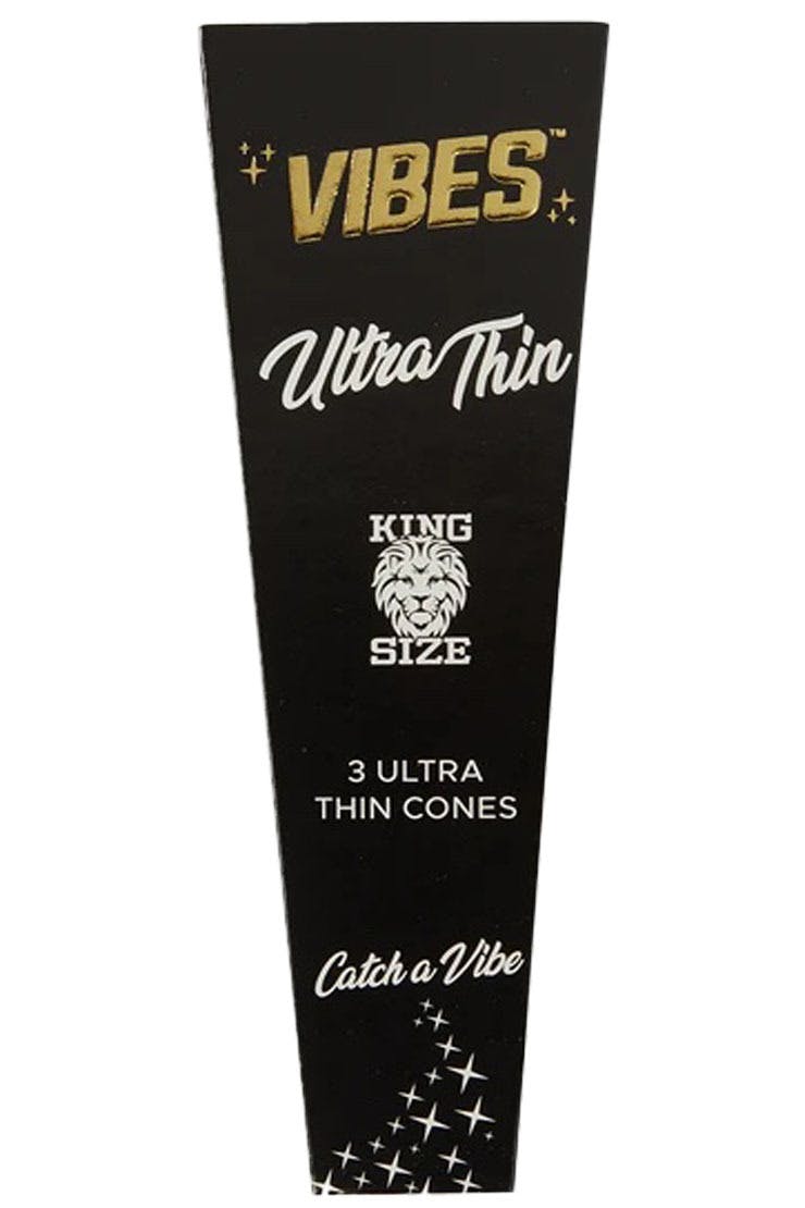 VIBES: KING CONE BLACK ULTRA THIN 3PK