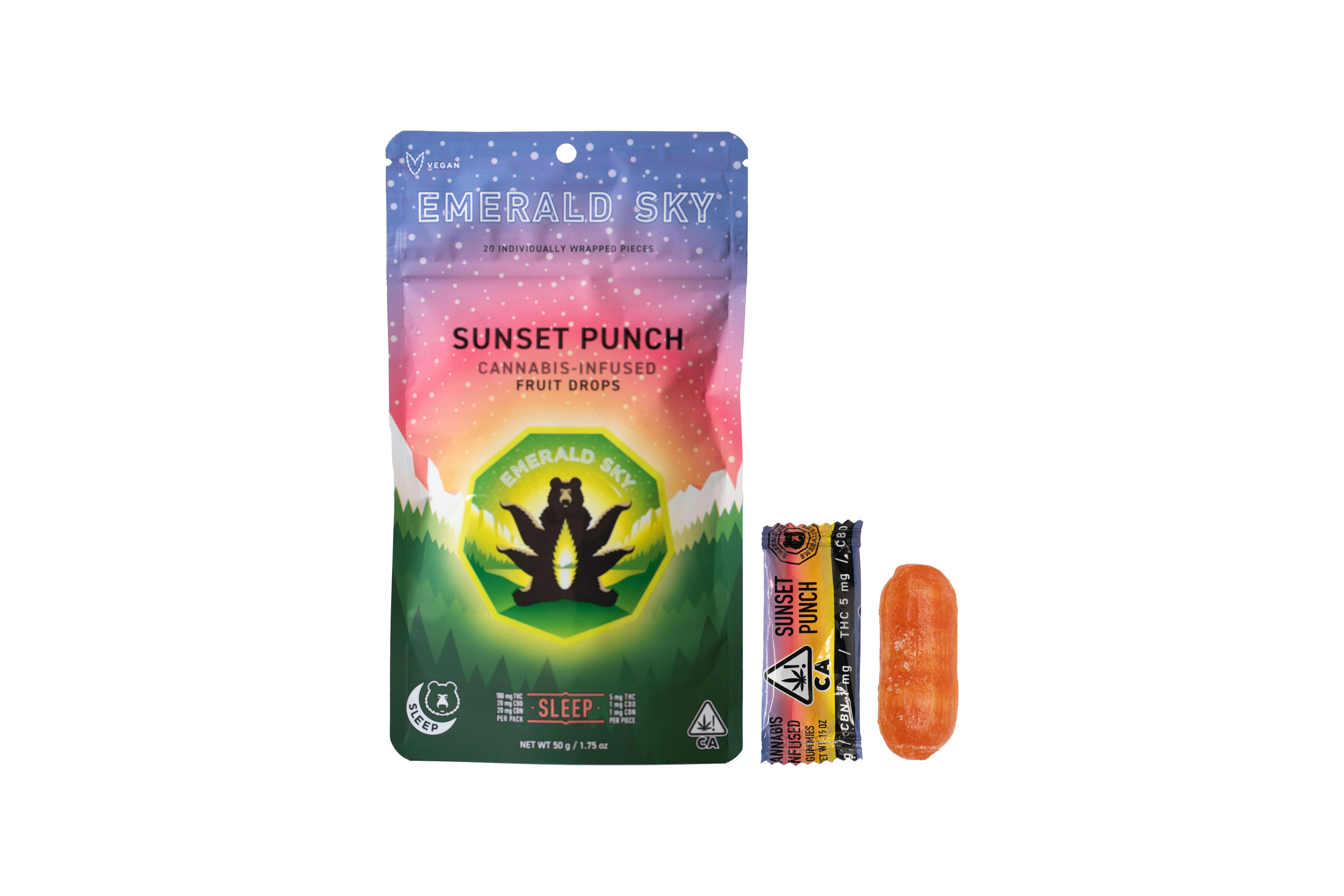 EMERALD SKY: SUNSET SLEEP PUNCH HARD CANDY 100MG - 100 mg