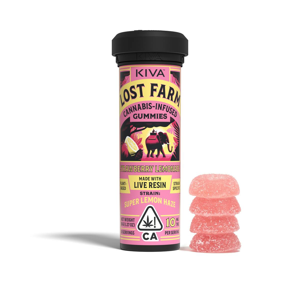 LOST FARM: STRAWBERRY LEMONADE SUPER LEMON HAZE LIVE RESIN GUMMIES 100MG