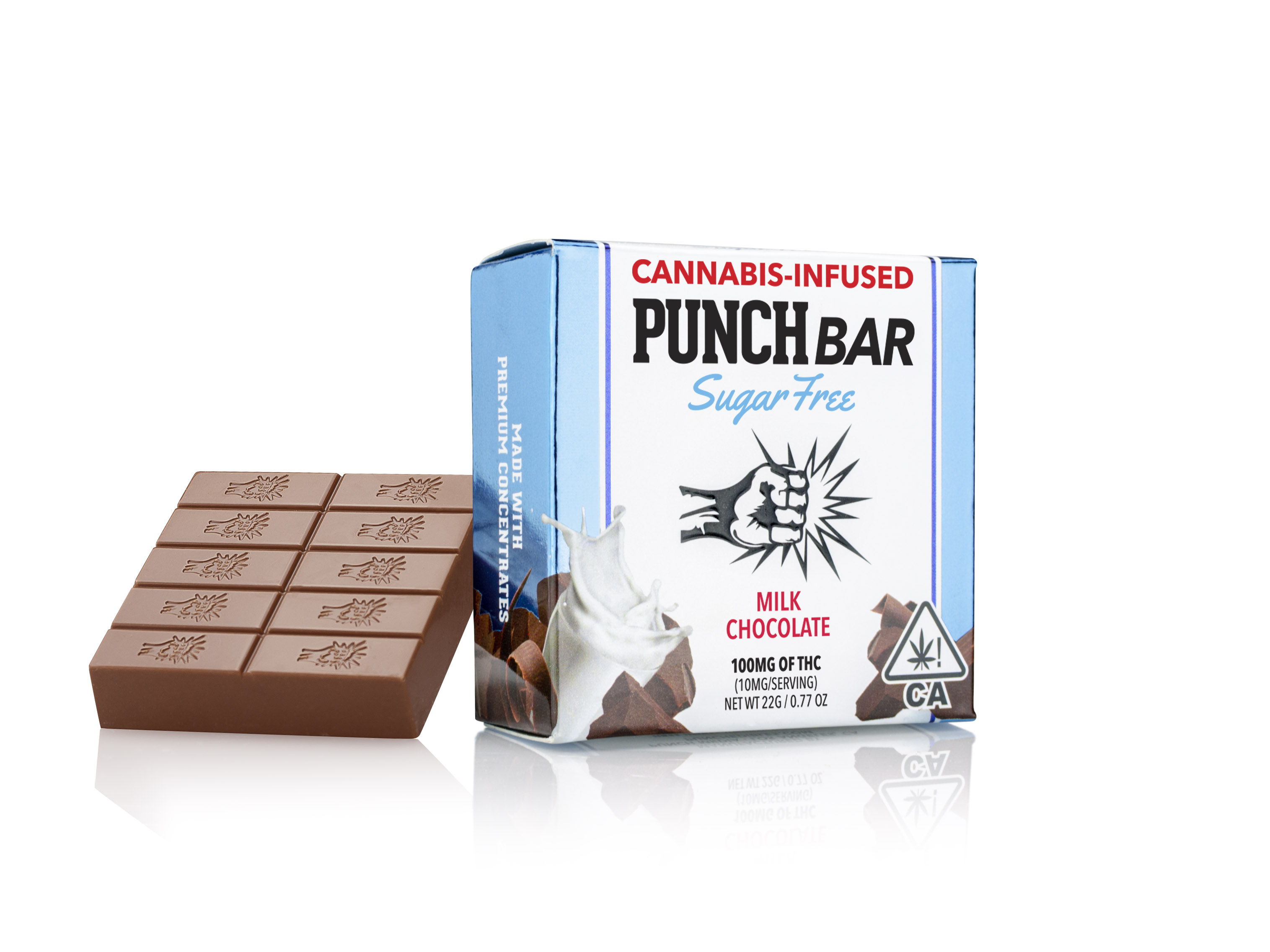 PUNCH EDIBLE: MILK CHOCOLATE SUGAR FREE 100MG - 100 mg
