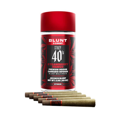 STIIIZY 40'S: STRAWBERRY MANGO 5PK BLUNTS - 2.5 g - 5 Pack