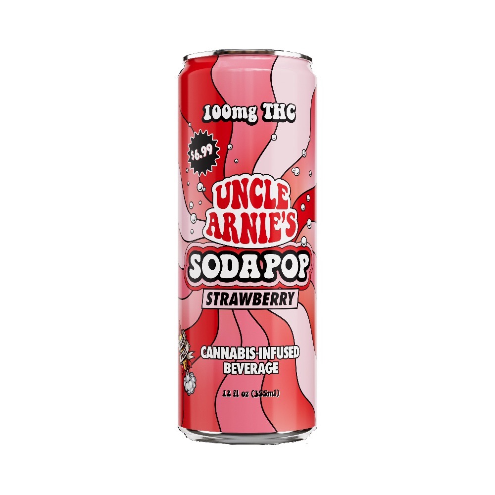UNCLE ARNIE'S: STRAWBERRY SODA 100MG 12OZ