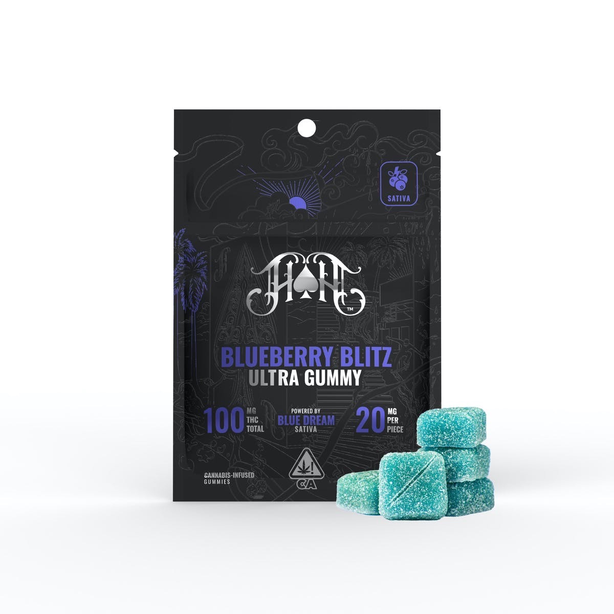 HEAVY HITTERS: BLUEBERRY BLITZ 100MG GUMMY 5PK