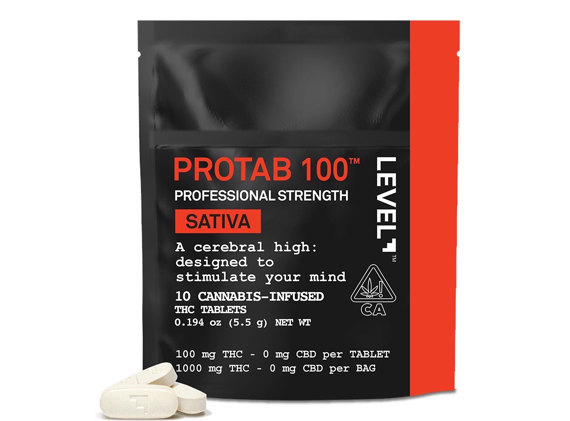 LEVEL: SATIVA PROTAB 100 - 1000 mg - 10 Pack