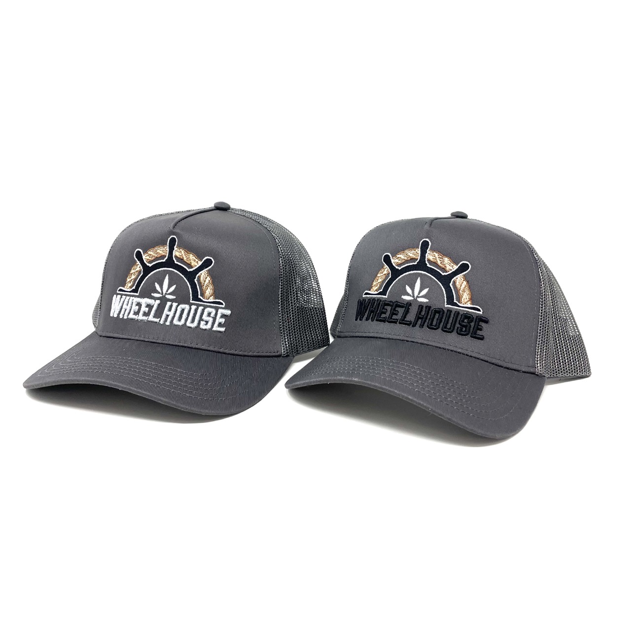 HAT: WHEELHOUSE GREY EMBROIDERED TRUCKER SNAPBACK