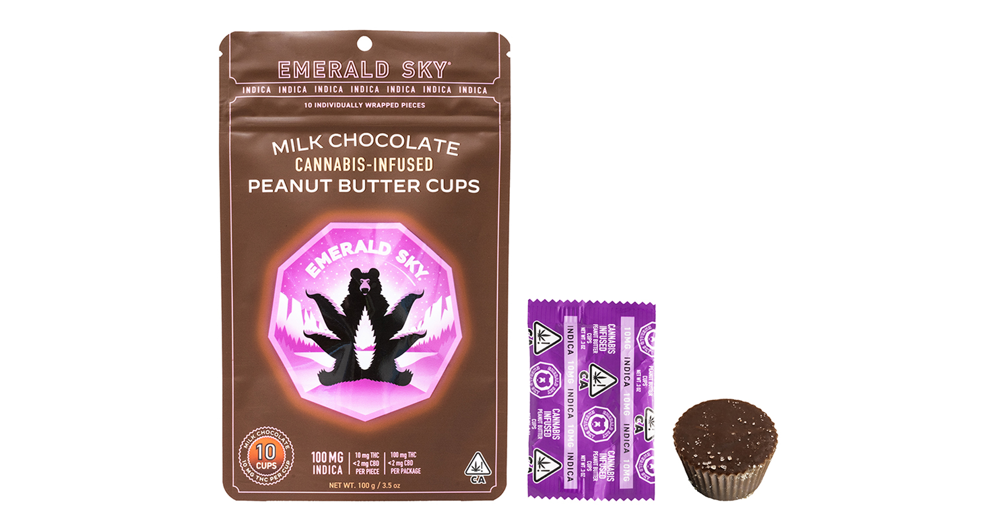 EMERALD SKY: PEANUT BUTTER CUPS INDICA 10PK 100MG