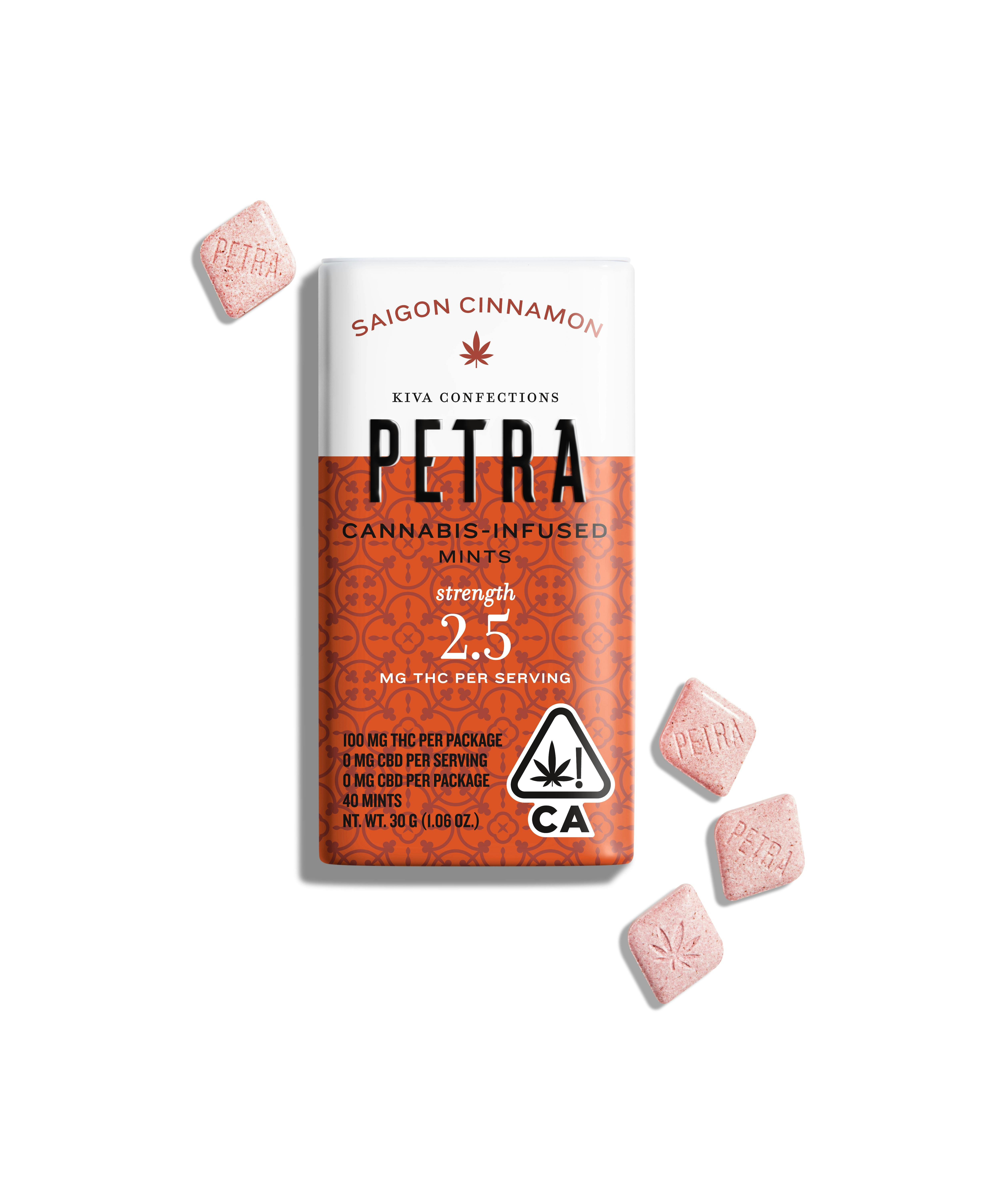 PETRA MINTS: CINNAMON 1:1 CBD MINTS 40PK