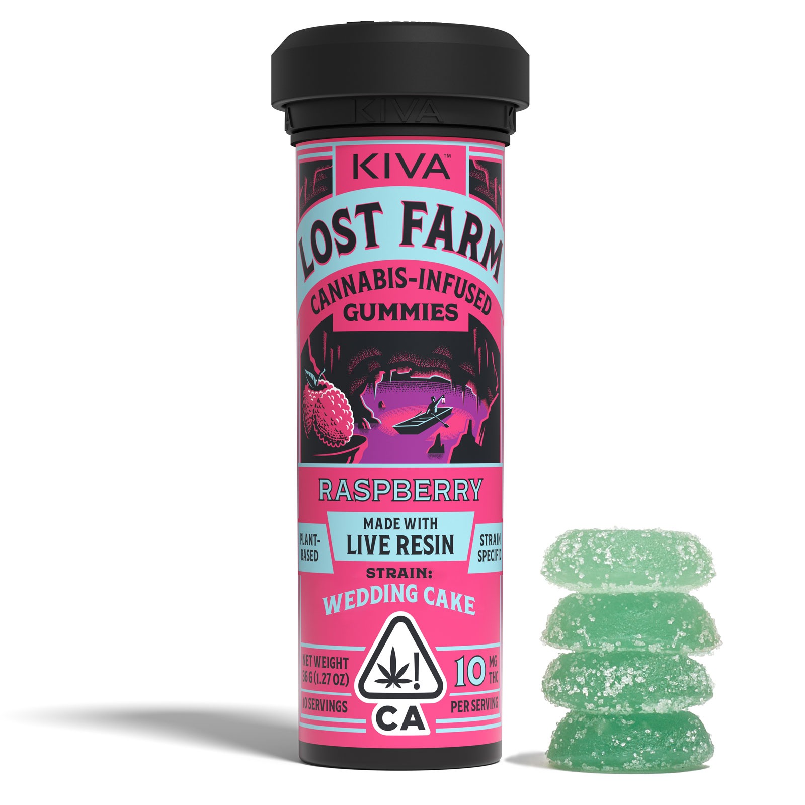LOST FARM: RASPBERRY WEDDING CAKE LIVE RESIN GUMMIES 100MG
