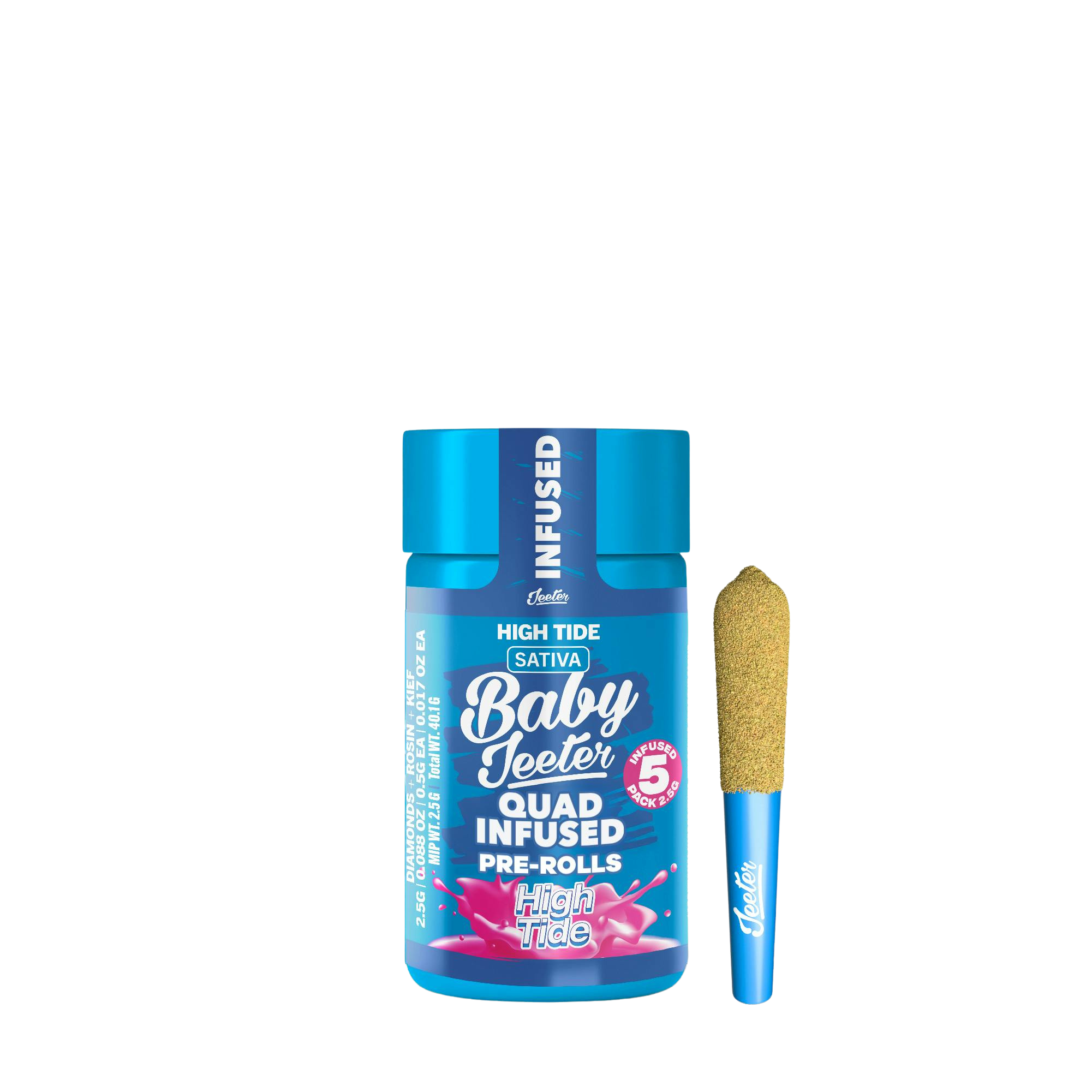 JEETER: HIGH TIDE 2.5G INFUSED PRE-ROLL 5PK - 2.5 g - 2.5 g