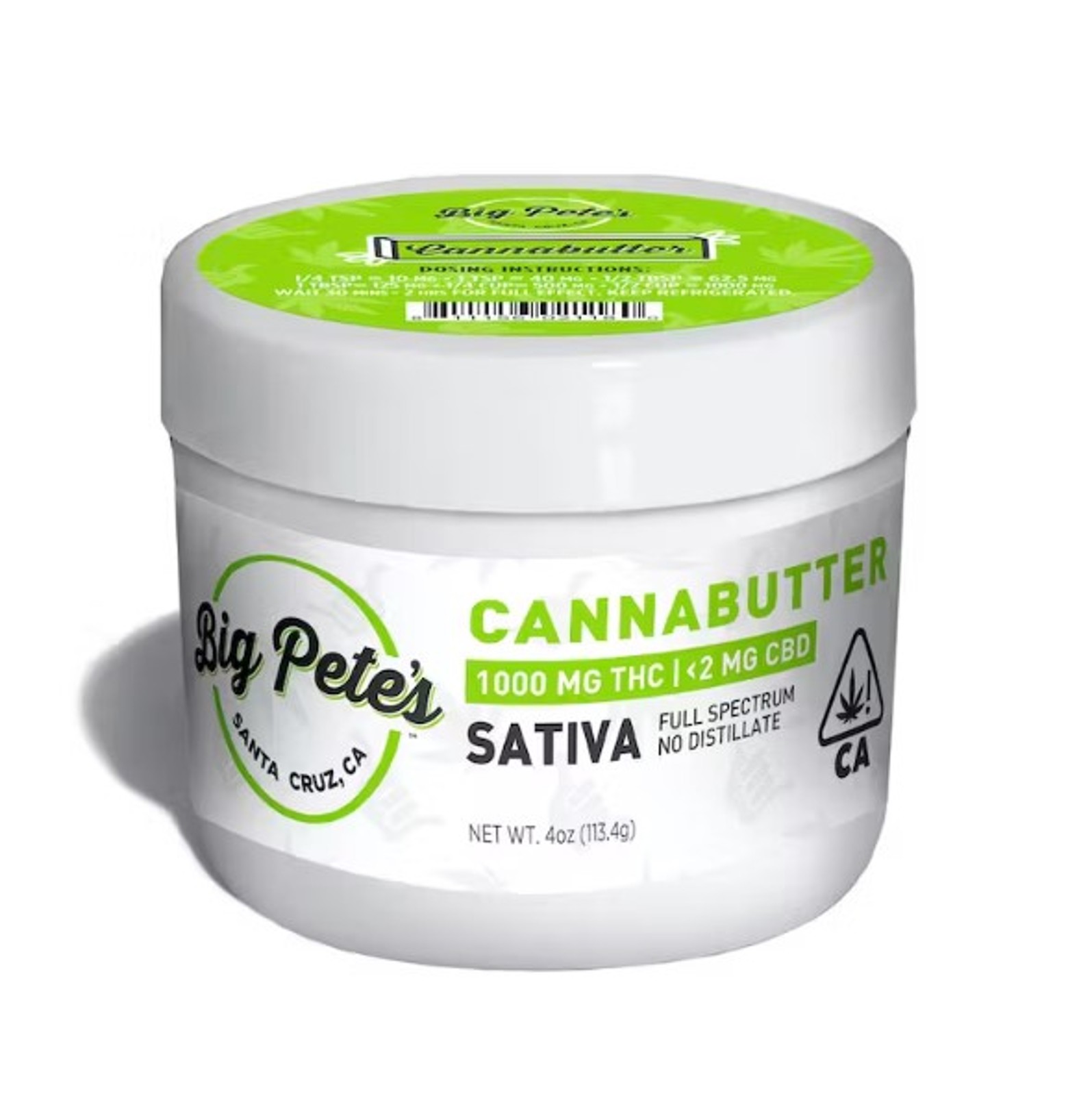 BIG PETES: SATIVA CANNABUTTER 1000MG