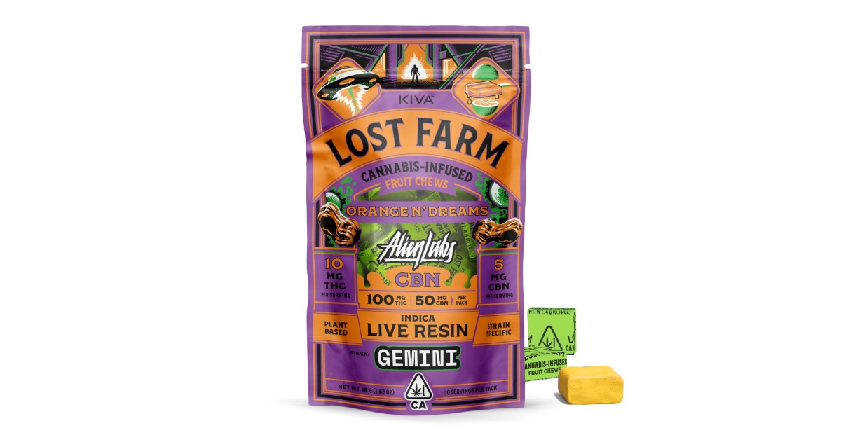 LOST FARM: ORANGE N DREAMS LIVE RESIN CHEWS 100MG - 100 mg
