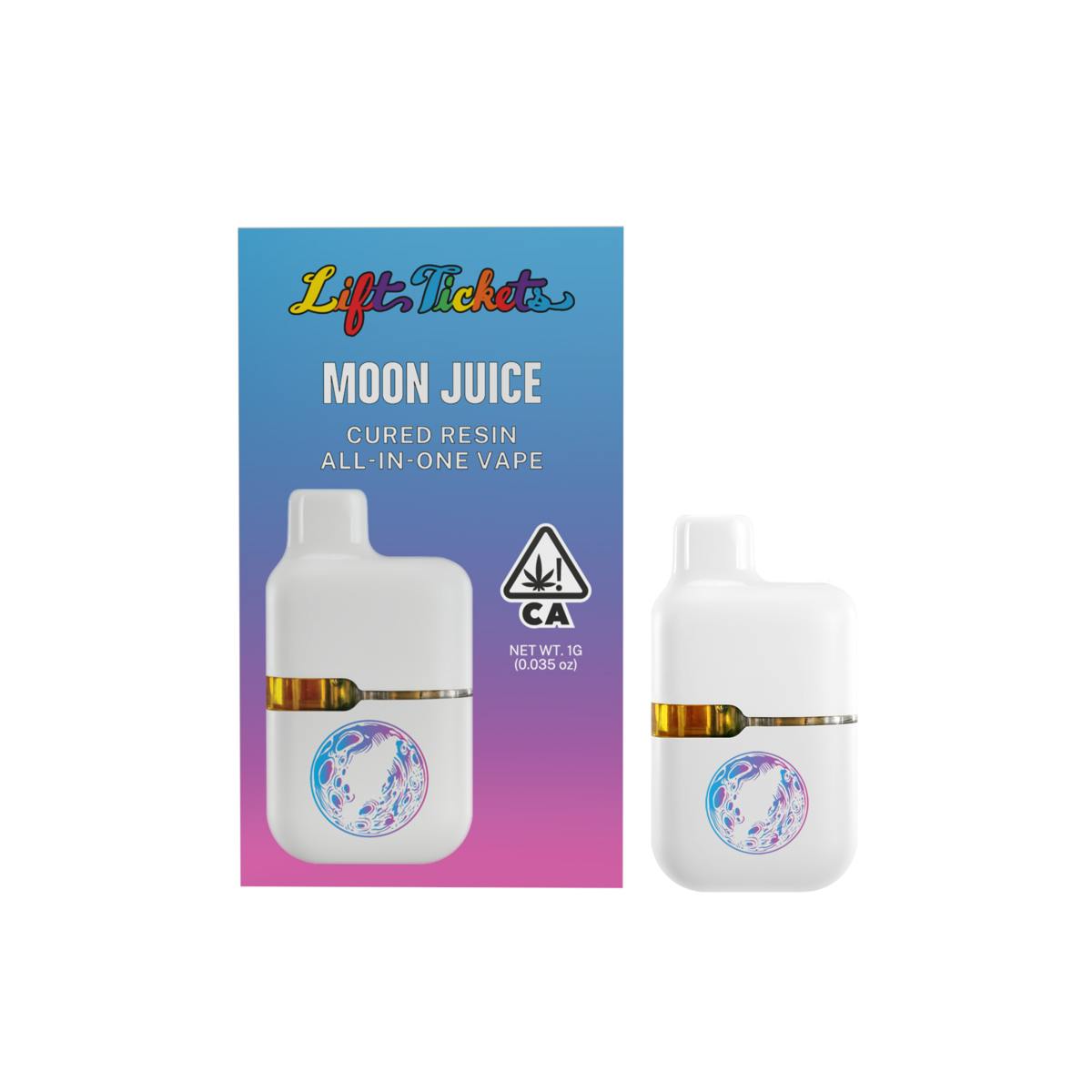 LIFT TICKETS X NAMELESS GENETICS: SMACKS MOON JUICE 1G CURED RESIN ALL-IN-ONE