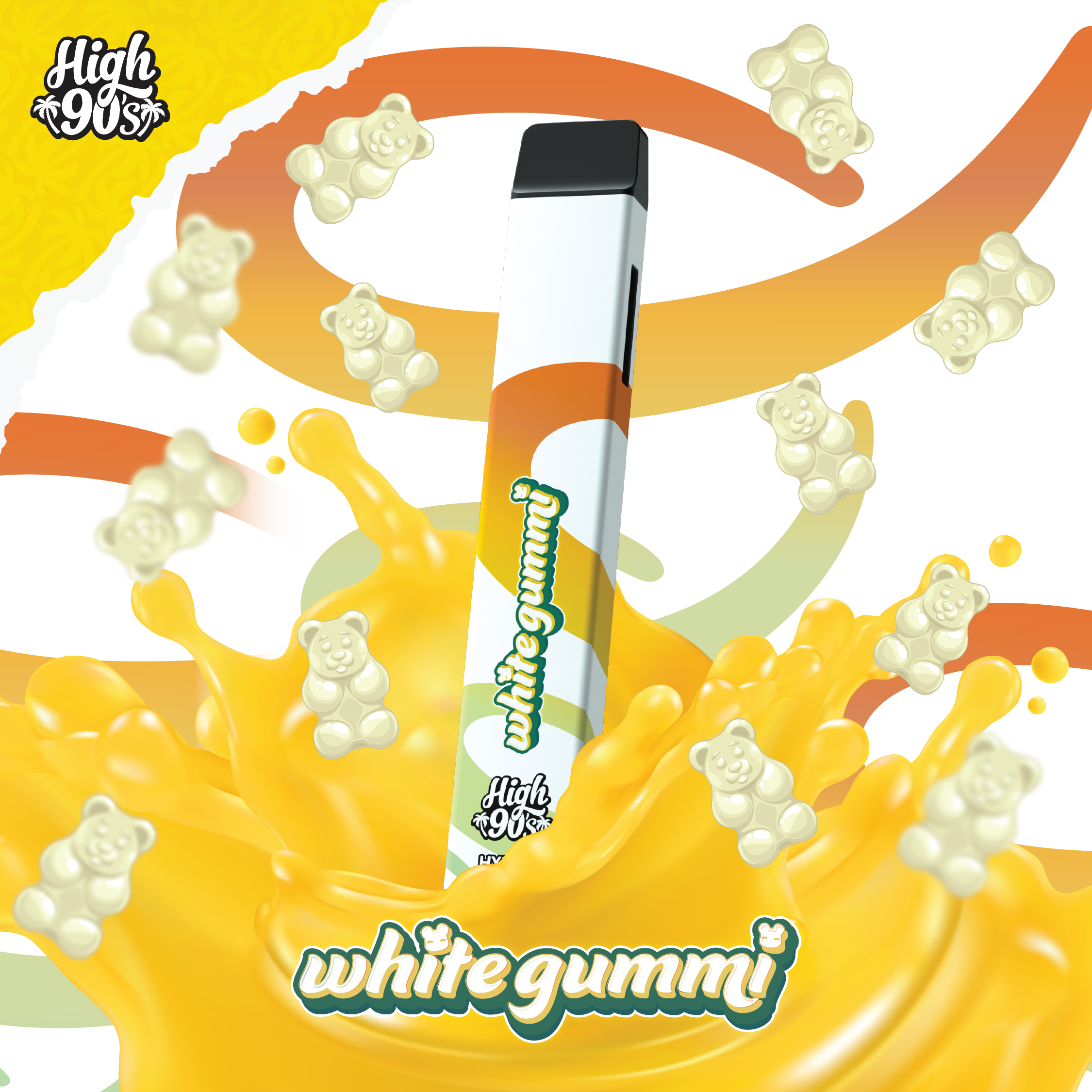 HIGH 90'S: WHITE GUMMI ALL-IN-ONE - 1 g