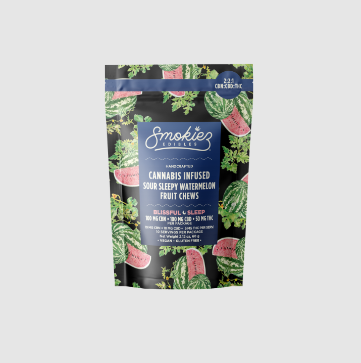 Smokiez Edibles: Fruit Chews - Blissful Sleep Sour Watermelon