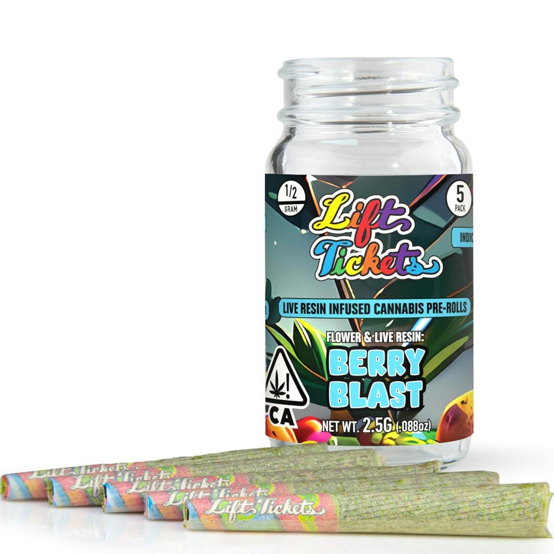 Lift Tickets — BERRY BLAST 2.5G 5PK INFUSED PREROLLS