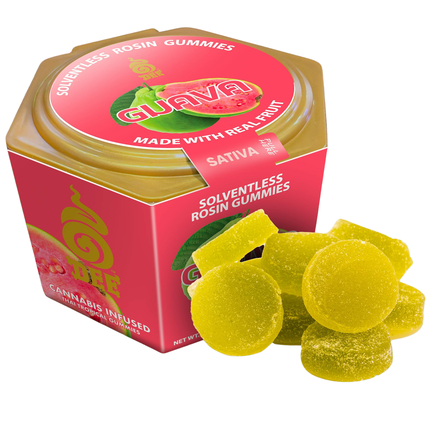 Dee — GUAVA 1:1 THC/CBG ROSIN GUMMIES
