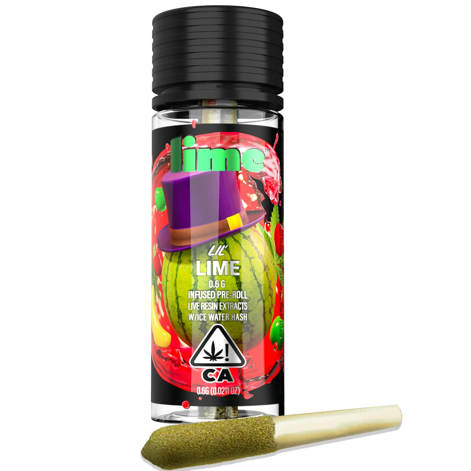 Lime — WATERMELON RUNTZ .6G INFUSED PREROLL