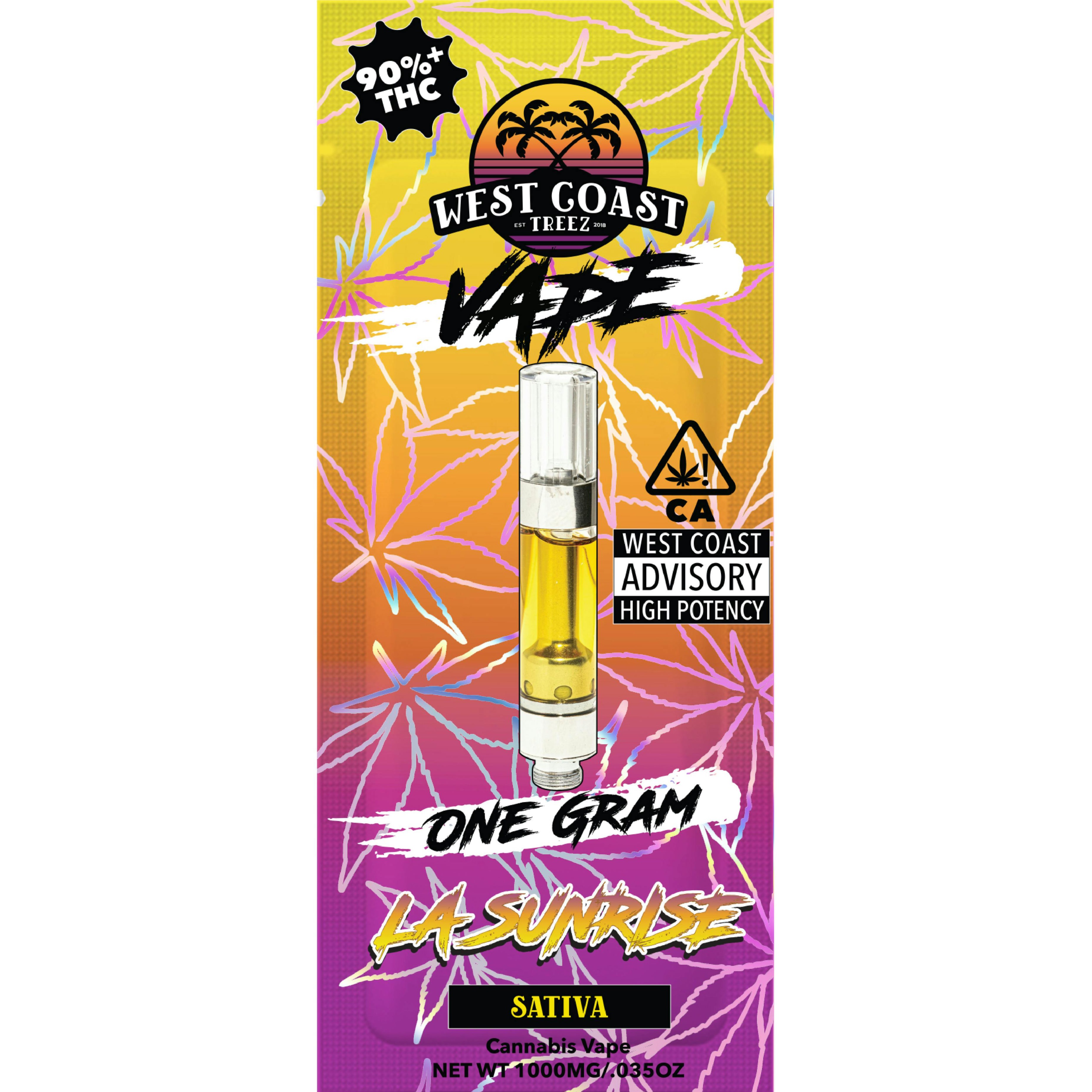 West Coast Treez — LA SUNRISE 1G CARTRIDGE