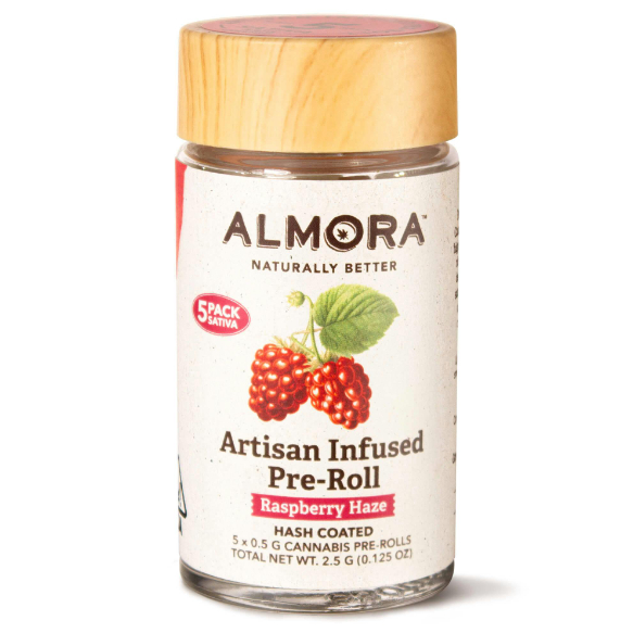 Almora Farm — RASPBERRY HAZE 2.5G 5PK INFUSED PREROLL PACK