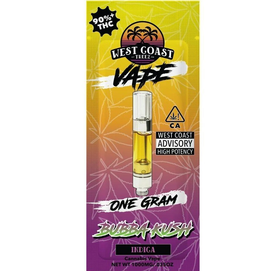 West Coast Treez — BUBBA KUSH 1G CARTRIDGE