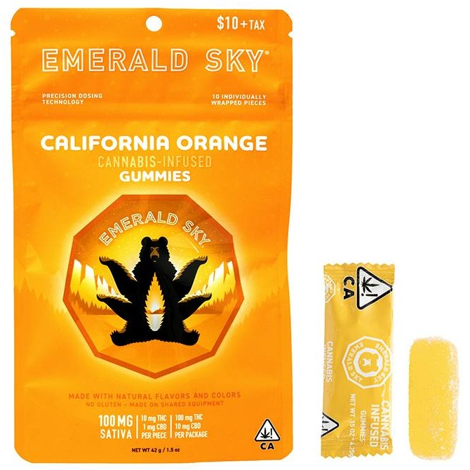 Emerald Sky — CALIFORNIA ORANGE 100MG GUMMIES