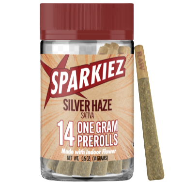 Sparkiez — SILVER HAZE 14G 14PK PREROLL PACKS