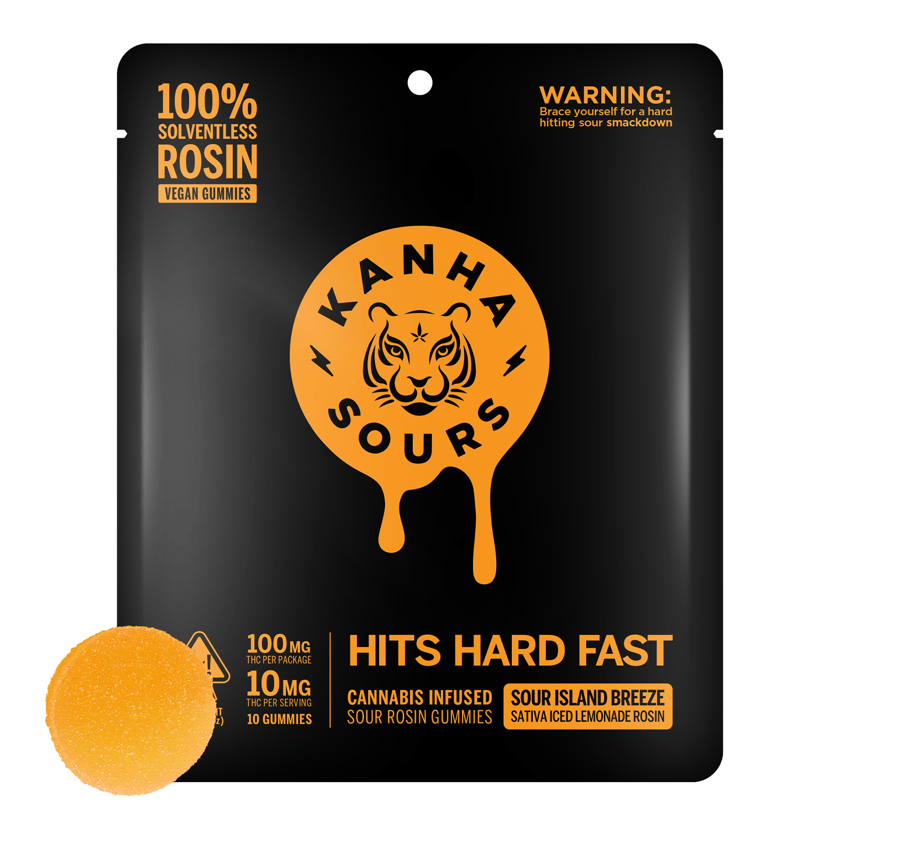 KANHA — SOUR ISLAND BREEZE 100MG LIVE ROSIN NANO GUMMIES