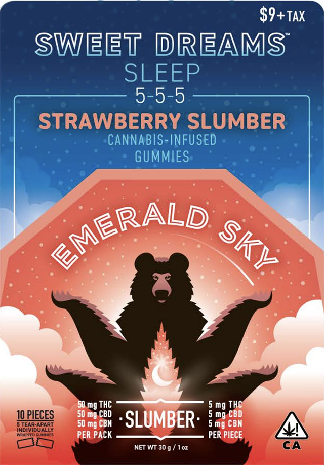 Emerald Sky — STRAWBERRY SLUMBER 100MG 1:1:1 THC/CBN/CBD GUMMIES
