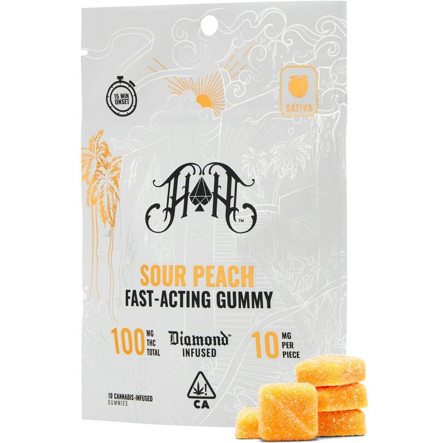 Heavy Hitters — SOUR PEACH 100MG GUMMIES