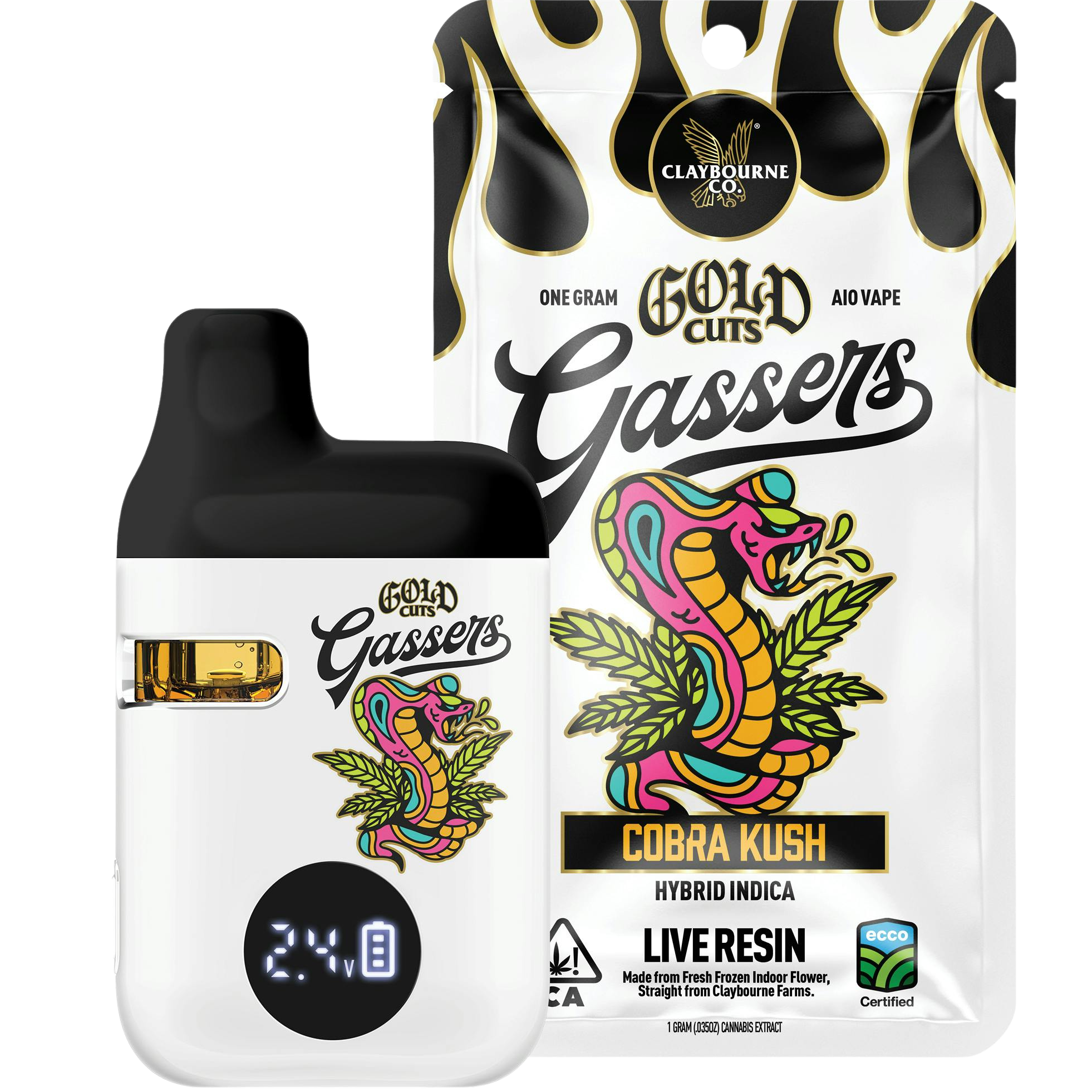 Claybourne Co.: COBRA KUSH 1G LIVE RESIN AIO