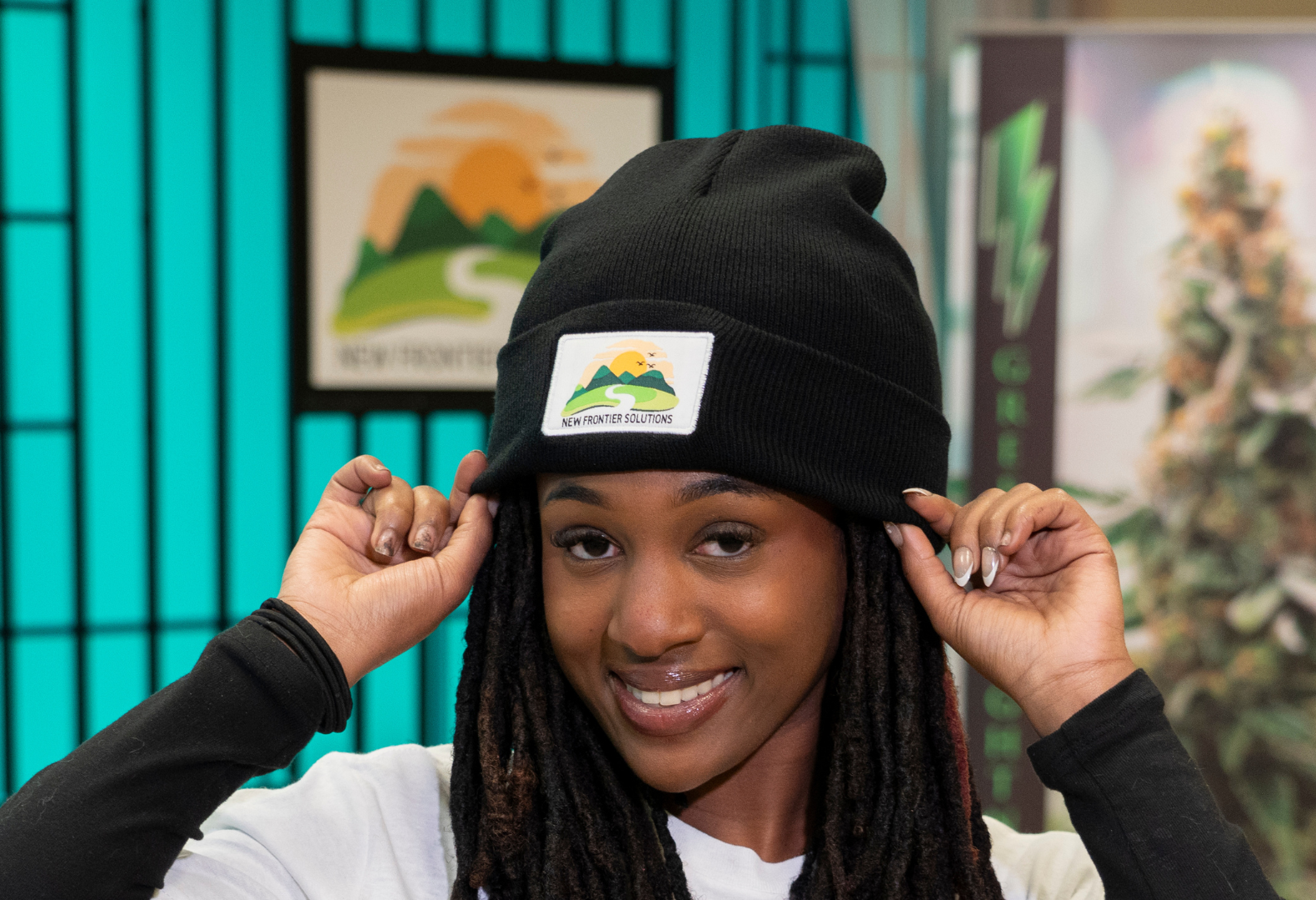 NEW FRONTIER SOLUTIONS - NFS (Black) Beanie - Logo Embroidered