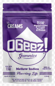 OGEEZ | THE CREAMS - MELLOW INDICA | GUMMIES | 100MG