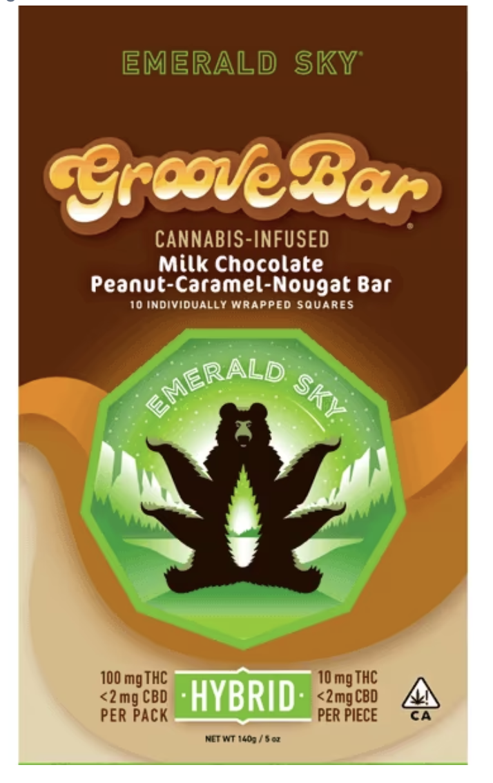 Emerald Sky — HYBRID 100MG GROOVE BAR BY EMERALD SKY