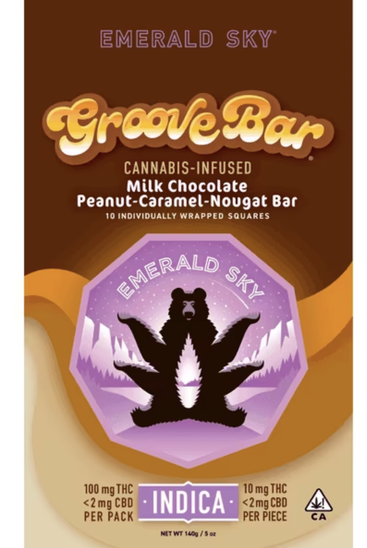 Emerald Sky — INDICA 100MG GROOVE BAR BY EMERALD SKY