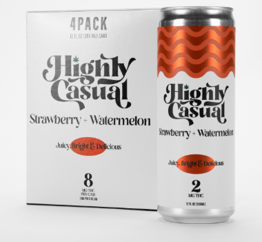 STRAWBERRY + WATERMELON | INFUSED SELTZER | 8MG | 4PK