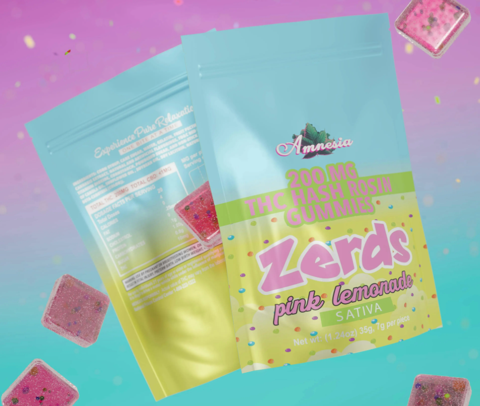 PINK LEMONADE | HASH ROSIN NERD GUMMIES 200MG - 5PK