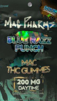 SOUR BLUE RAZZ | GUMMIES 200MG | 4PK (SPECIAL)