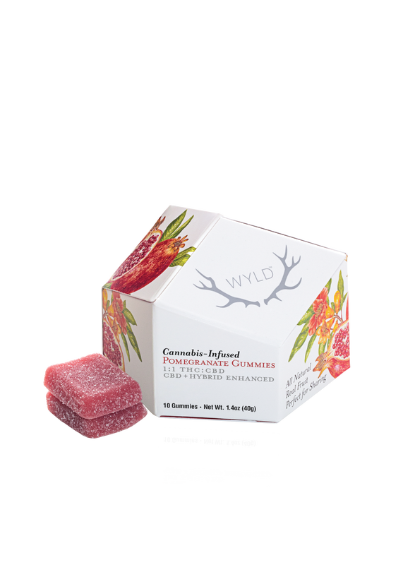 1:1 CBD POMEGRANATE 10-PACK GUMMIES