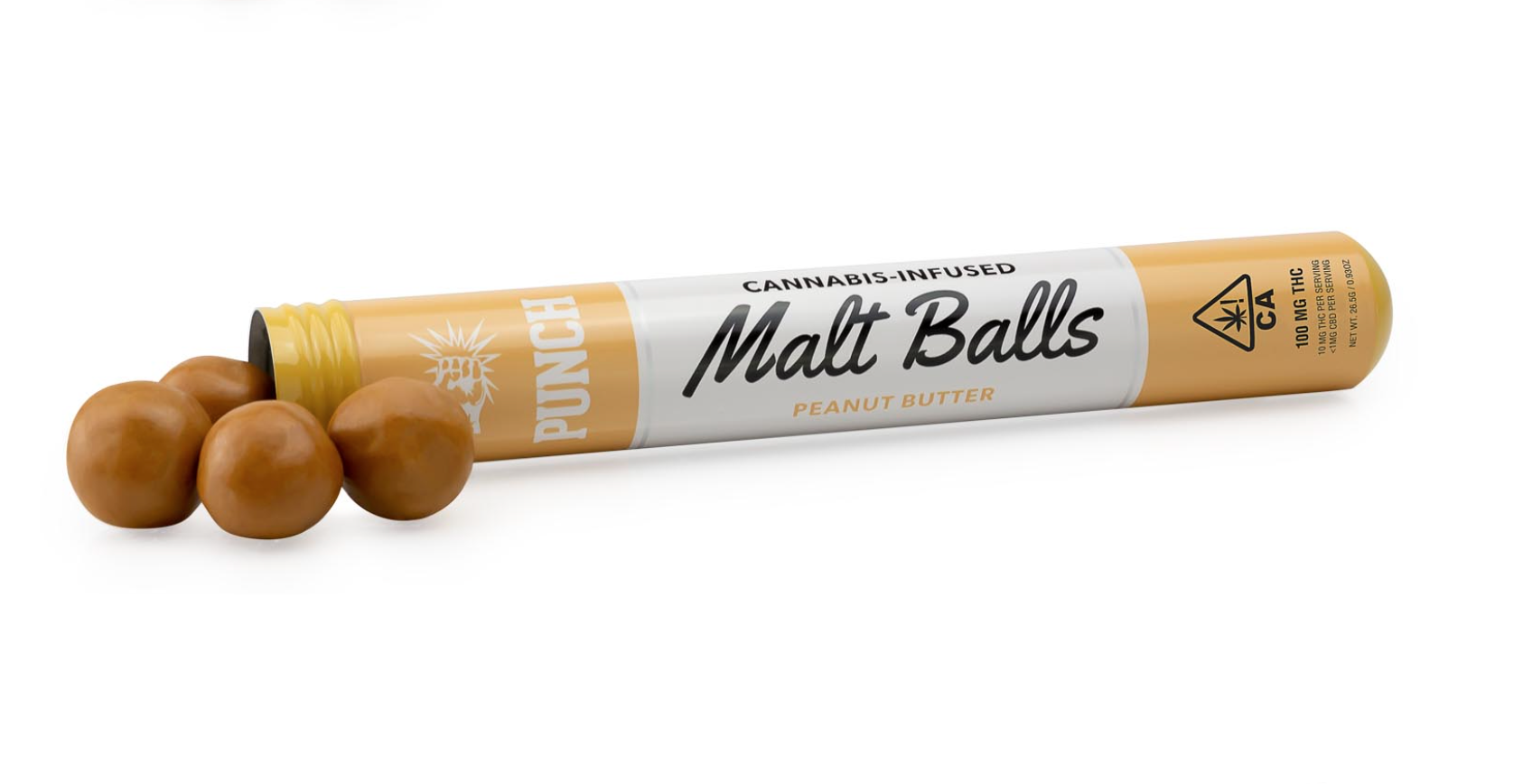 PEANUT BUTTER 100MG MALT BALLS
