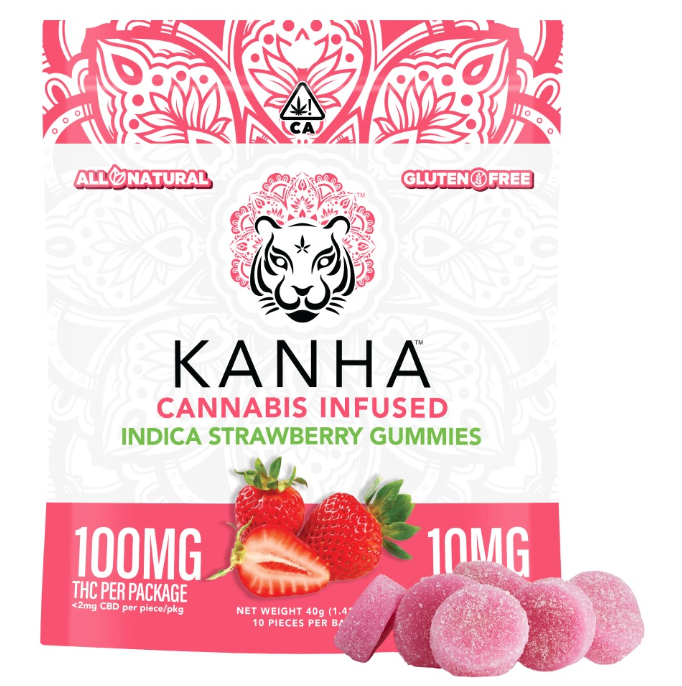 STRAWBERRY INDICA GUMMIES 10 PACK