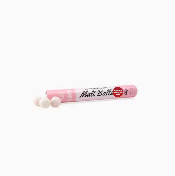 STRAWBERRY WHITE CHOCOLATE 100MG MALT BALLS