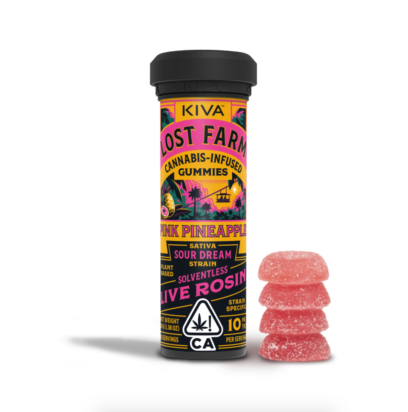 LOST FARM PINK PINEAPPLE SOUR DREAM ROSIN GUMMIES