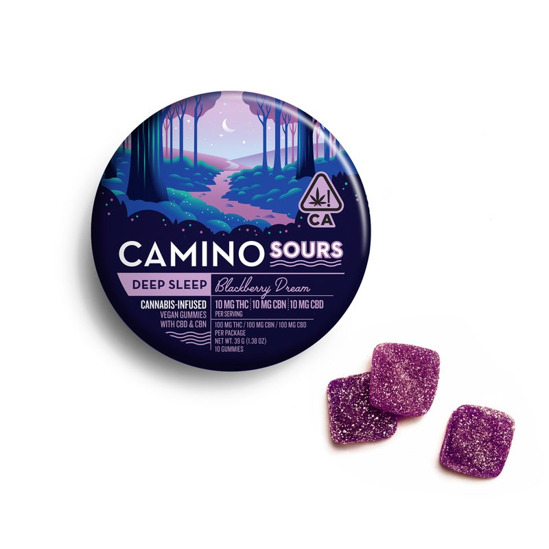 CAMINO SOURS BLACKBERRY DREAM SLEEP 1:1:1 10 PACK VEGAN GUMMIES
